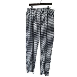 Shein Curve Women's Pants Size 3XL Black White Houndstooth Stretch